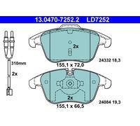ATE 13.0470-7252.2 Kit de plaquettes de frein, frein à disque pour CITROËN,PEUGE