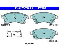 ATE 13.0470-7262.2 Kit de plaquettes de frein, frein à disque pour CHEVROLET,OPE