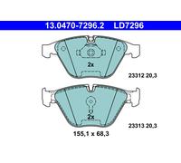 ATE 13.0470-7296.2 Kit de plaquettes de frein, frein à disque pour BMW