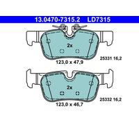 ATE 13.0470-7315.2 Kit de plaquettes de frein, frein à disque pour BMW,MINI