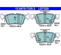 ATE 13.0470-7320.2 Kit de plaquettes de frein, frein à disque pour FORD,FORD USA