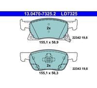 ATE 13.0470-7325.2 Plaquettes de frein