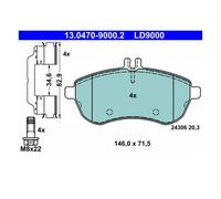 ATE 13.0470-9000.2 Plaquettes / Sabots de Frein Avant pour Mercedes-Benz W204