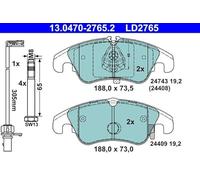 ATE 13047027652 Motorcraft Kit de plaquettes de frein, frein à disque