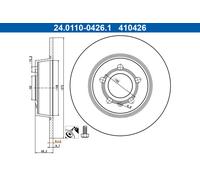ATE 24.0110-0426.1 Disque de frein pour AUDI