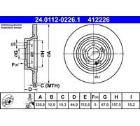 ATE 24.0112-0226.1 Disque de frein pour MERCEDES-BENZ