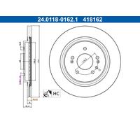 ATE 24.0118-0162.1 Disque de frein
