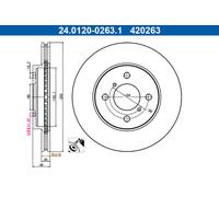ATE 24.0120-0263.1 Disque de frein