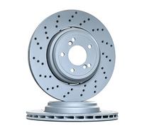 ATE 24.0124-0231.2 Disque de frein Arrière gauche Ø350,0mm Hauteur: 66,5mm Épaisseur: 24,0mm Cercle de percage -Ø: 120,0mm disque de frein à deux pièces perforé/ventilé de l'intérieur