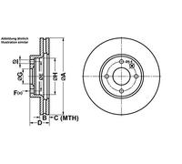 ATE Disque de frein ventilé 24.0124-0252.1 Ø256 mm Avant 2x pour Chevrolet Aveo T300