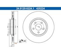 ATE 24.0125-0224.1 Disque de frein