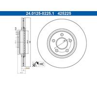 ATE 24.0125-0225.1 Disque de frein pour FORD