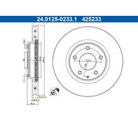 ATE 24.0125-0233.1 Disque de frein pour MAZDA