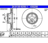 ATE 24.0130-0250.1 Disque de frein pour BMW