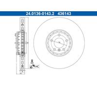 Disque de frein ATE 24.0136-0143.2