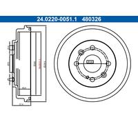 ATE 24.0220-0051.1 Tambour de frein pour MAZDA