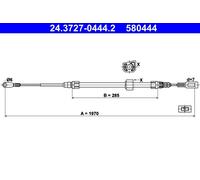 ATE 24.3727-0444.2 Câble de frein à main