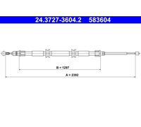 ATE 24.3727-3604.2 Câble de frein à main