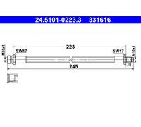 ATE 24.5101-0223.3 Flexible de frein pour MITSUBISHI