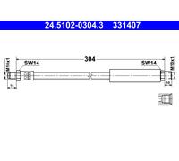 ATE 24.5102-0304.3 Flexible De Frein Pour BMW