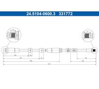 Flexible de frein ATE 24.5104-0600.3 BMW 34 30 6 778 260 34 30 6 788 436
