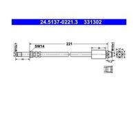 Flexible de frein ATE 24.5137-0221.3