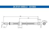 ATE 24.5141-0553.3 Flexible de frein