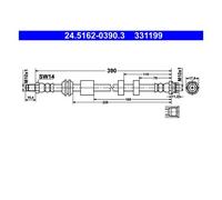 Flexible de frein ATE 24.5162-0390.3