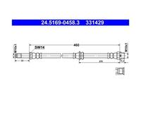 Flexible de frein ATE 24.5169-0458.3