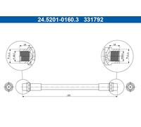 ATE 24.5201-0160.3 Flexible de frein pour AUDI
