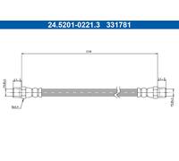 Flexible de frein ATE 24.5201-0221.3