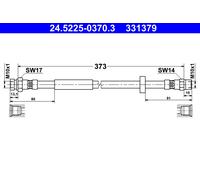 ATE 24.5225-0370.3 Flexible de frein pour FORD,SEAT,VW