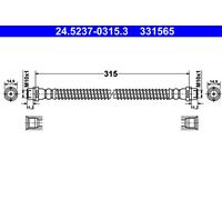 ATE 24.5237-0315.3 Flexible de frein pour VW