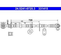 ATE 24.5241-0720.3 Flexible de frein pour MITSUBISHI