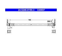 ATE 24.5246-0190.3 Tuyau De Frein Pour Citroën Peugeot 307 DS DS4/DS4 Crossback