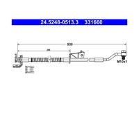 ATE 24.5248-0513.3 Flexible de frein