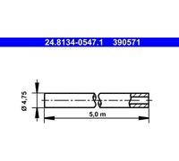 ATE 24.8134-0547.1 Diamètre du tube 4,75 mm, longueur 5 m