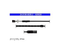 ATE 24.8190-0028.2 Témoin d'usure de plaquette de frein pour BMW X5 X6