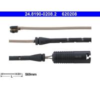 ATE 24.8190-0208.2 Contact d'avertissement, usure des plaquettes de frein pour B