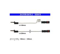 ATE 24.8190-0415.2 Témoin d'usure de plaquette de frein pour Mercedes Vario