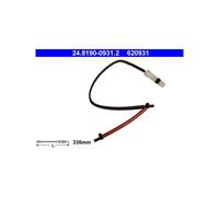 ATE 24.8190-0931.2 Témoin d'usure de plaquette de frein avant droite pour P