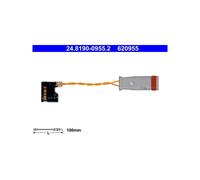 ATE 24.8190-0955.2 Témoin d'usure de plaquette de frein pour Mercedes E