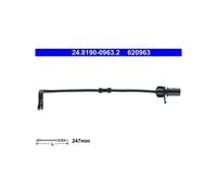 ATE 24.8190-0963.2 Témoin d'usure de plaquette de frein pour Audi A8