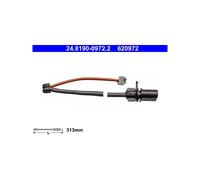 ATE 24.8190-0972.2 Témoin d'usure de plaquette de frein