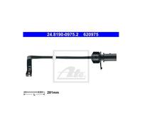1x Contact d'avertissement, usure des plaquettes de frein ATE 24.8190-0975.2