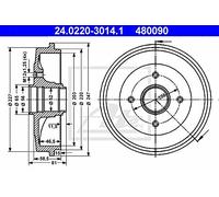 ATE 24022030141 Tambour de frein