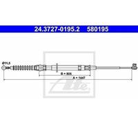 Câble de frein à main ATE 24.3727-0195.2