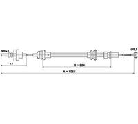 ATE 24372827042 Câble de commande d'embrayage