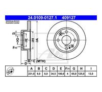 ATE 2X Disque De Frein Arrière 2310 Complet Pour Mazda MX-5 I NA 323 F IV BG