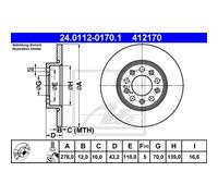 ATE 2X Disque De Frein Arrière 2780 Complet Pour Fiat 500X 334_ 334 Jeep Compass